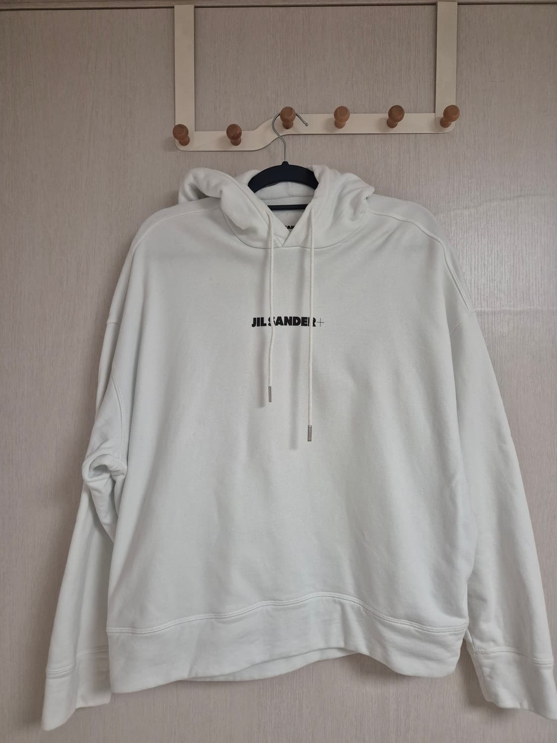 질샌더 로고 후드티 화이트 M 상품이미지1