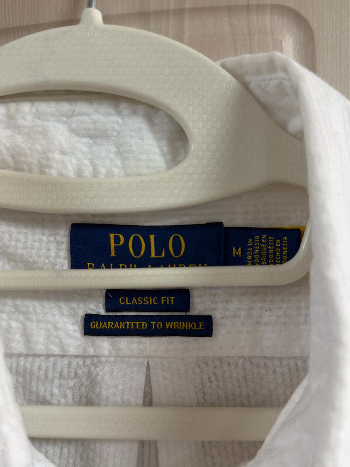 폴로 클래식핏 반팔 셔츠 화이트 M 상품이미지3
