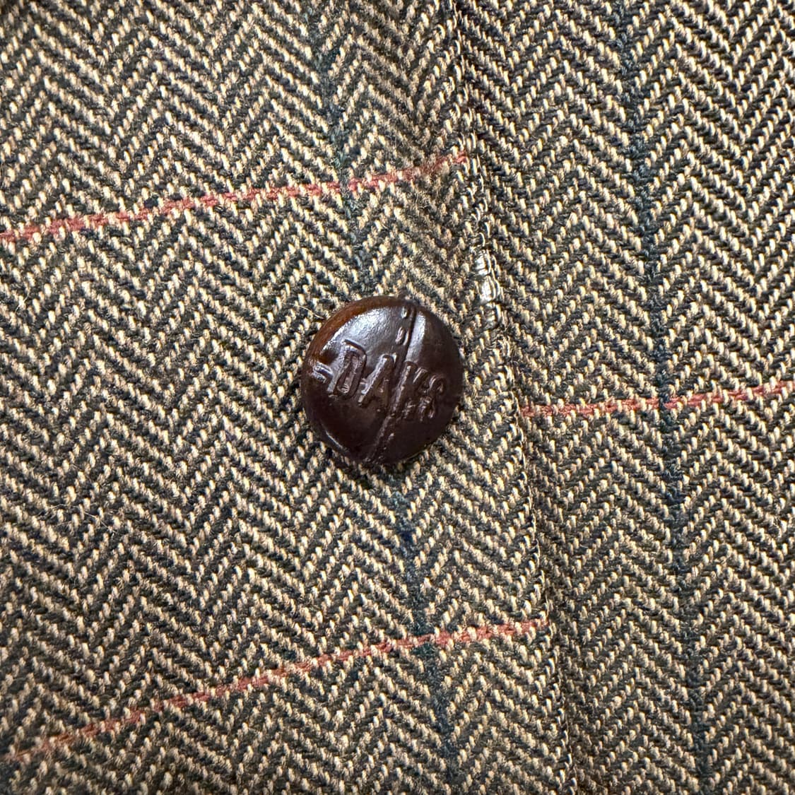 닥스 울캐시미어 블렌드 헤링본 체크 자켓 100 카키브라운 상품이미지3