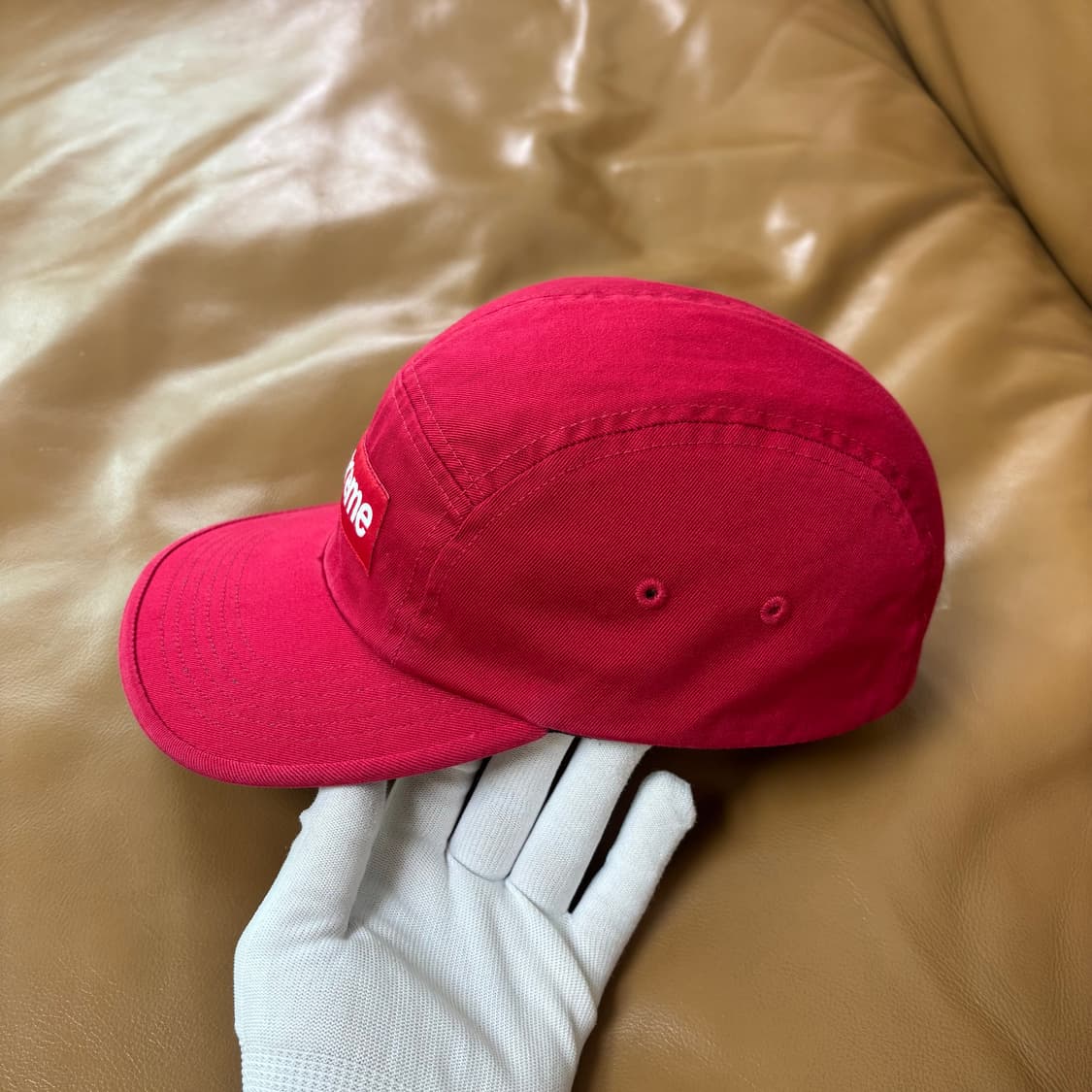 슈프림 캠프캡 모자 박스로고 25ss 워시드 레드 상품이미지5