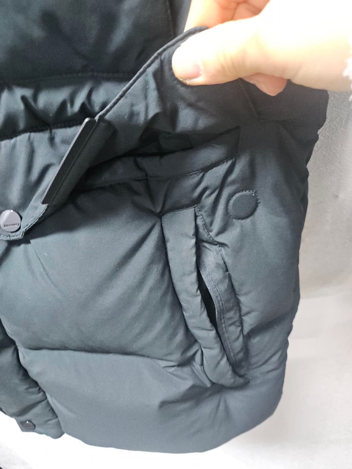 디스커버리 청녹색 패딩 점퍼 후드 퍼 95 상품이미지4