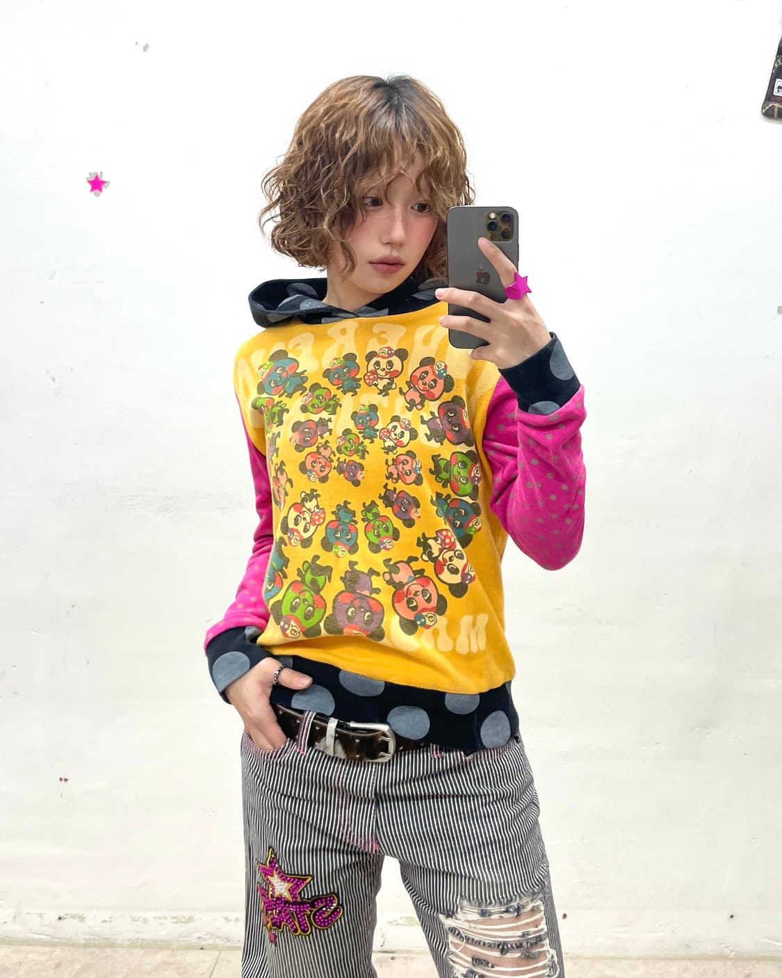 Love Revolution Panda Dot Multi Hoodie  상품이미지1