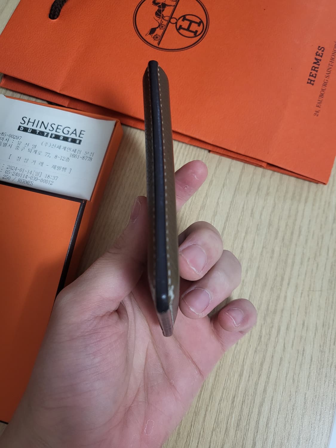 24SS 에르메스 h 셀리에 카드 지갑 상품이미지7