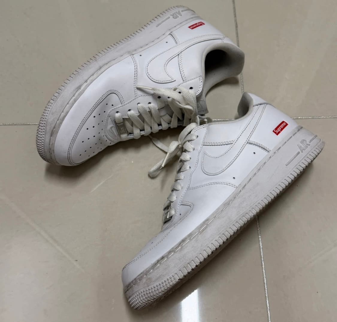 [265]나이키 x 슈프림 에어포스 1 로우 화이트 상품이미지3