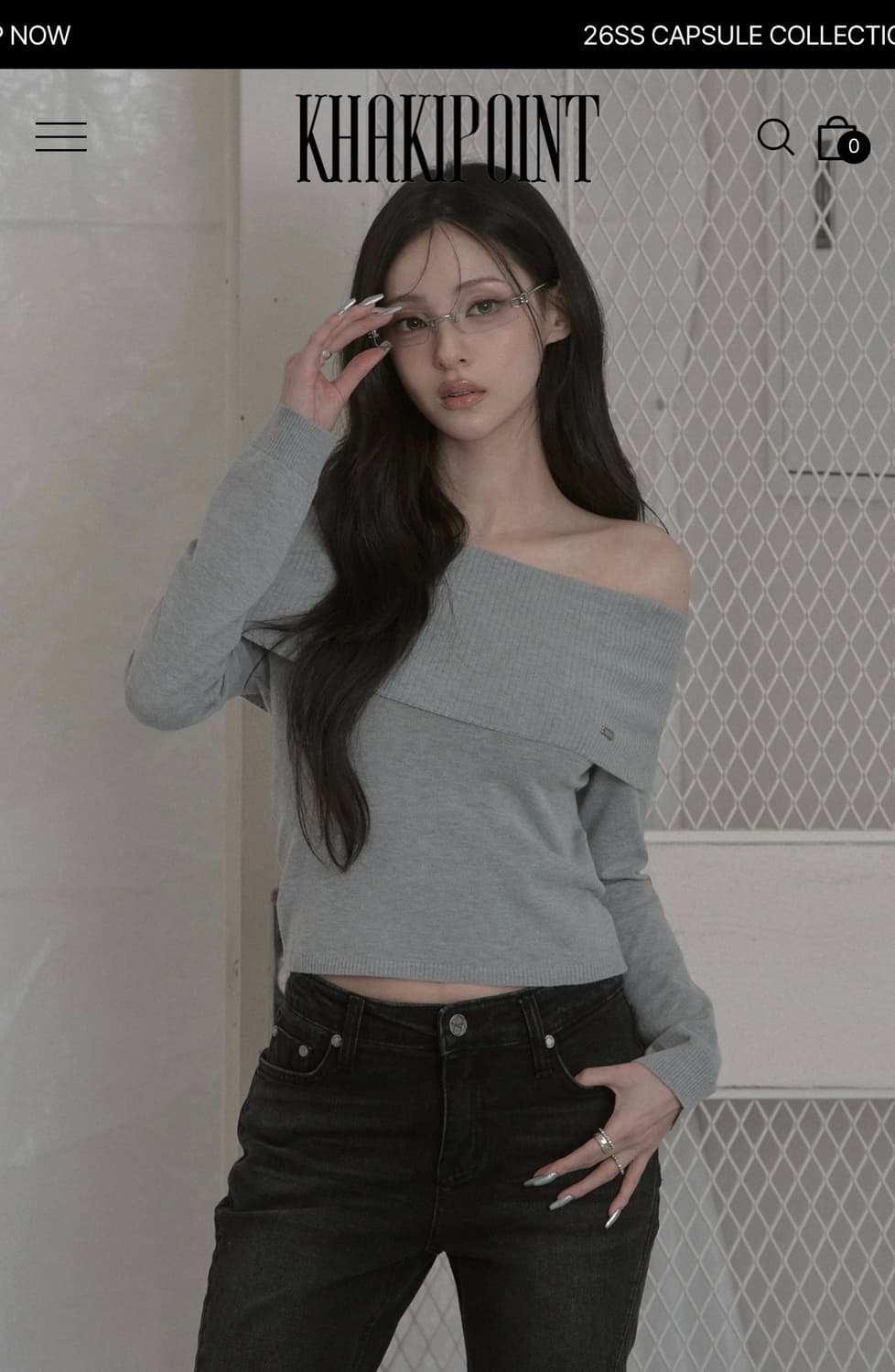 카키포인트 오프숄더 상의 새상품 택ㅇ 상품이미지1