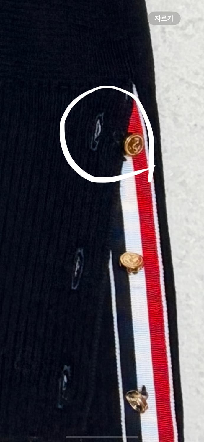 (매장판) 톰브라운 여성 밀라노스티치 금장 가디건 40 톰브라운 가디건 상품이미지9