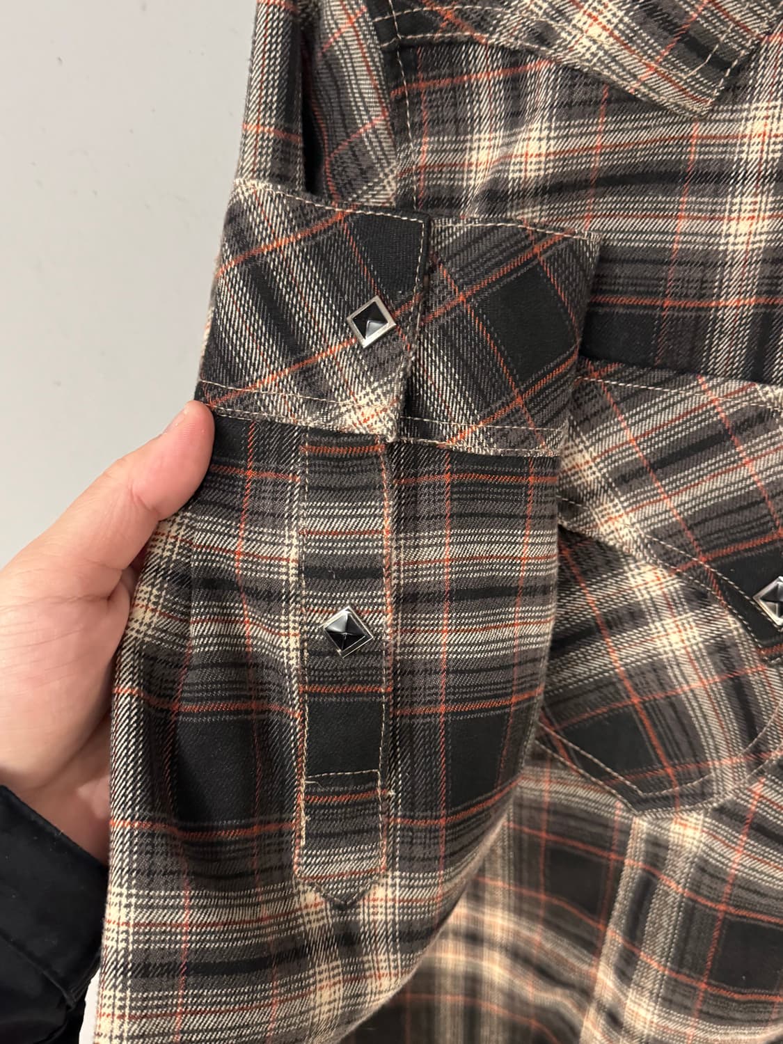 Acoustic 어쿠스틱 인디언스컬 체크 웨스턴셔츠  상품이미지8