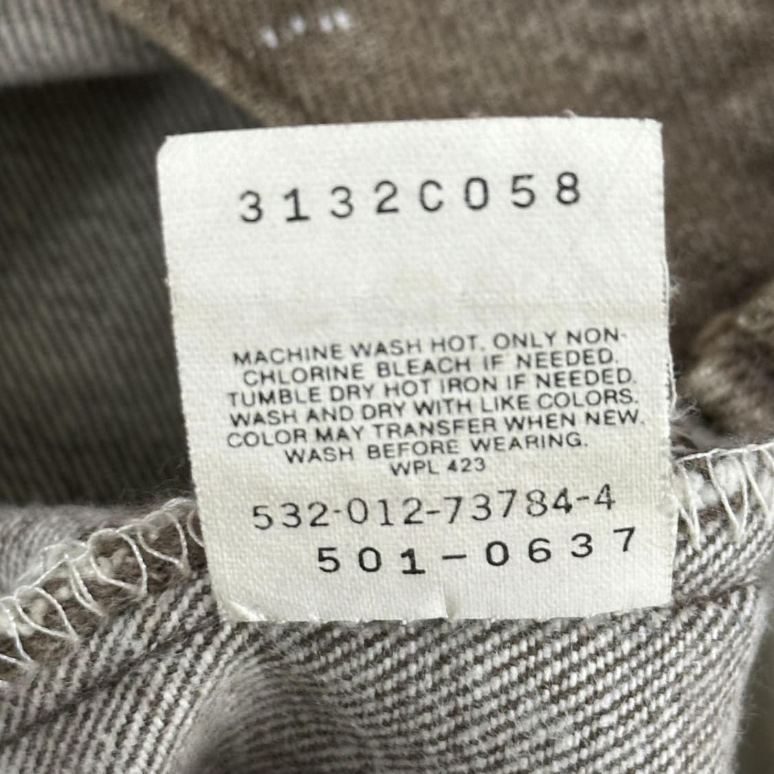 리바이스 501 USA 리메이크 페인팅 데님 팬츠 (34인치) 상품이미지9