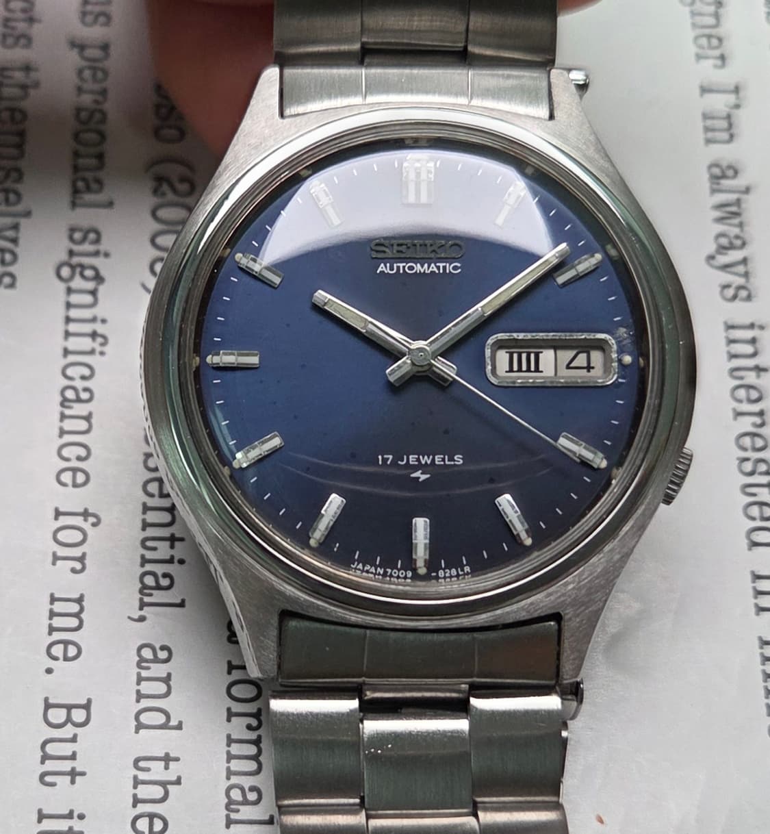 빈티지 세이코 순정 블루다이얼 한자 데이데이트 7009 브레이슬릿 ver 상품이미지1