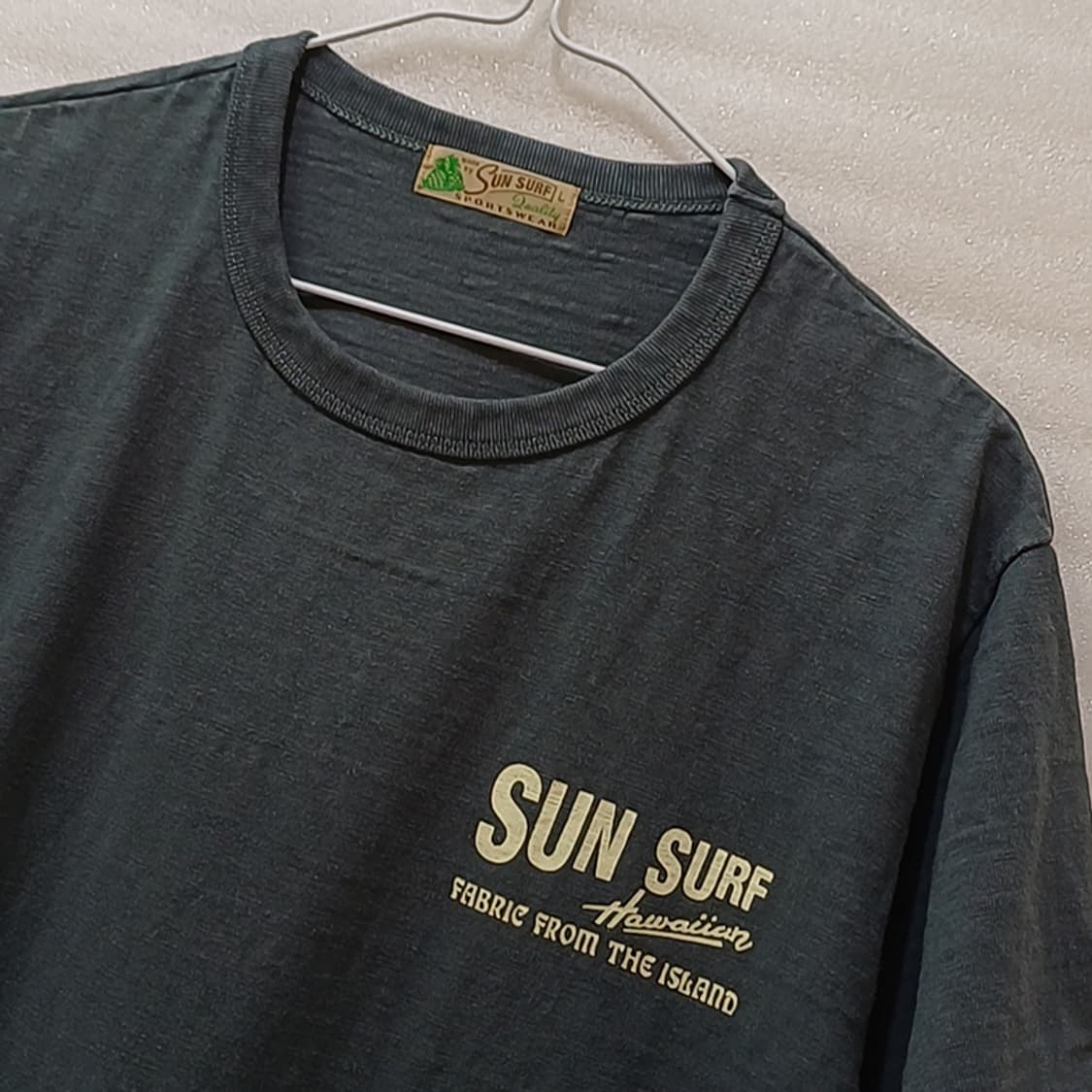 일본정품 선서프 면 라운드 반팔 티 남성 L 면티 챠콜 사랑봉봉 상품이미지6