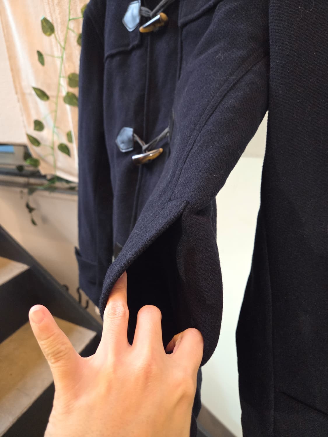 딥네이비 떡볶이 코트 상품이미지4