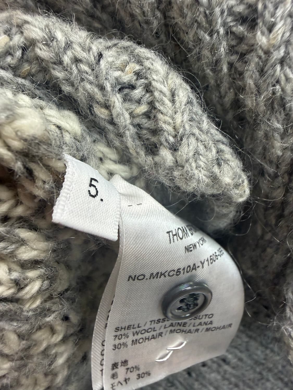 톰브라운 사선완장 모헤어 트위드 클래식 가디건 ( 100~105 ) 상품이미지7