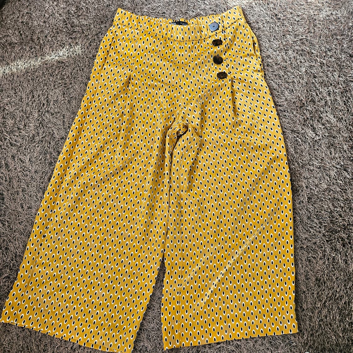 자라(ZARA) 사이드 버튼 도트 밴딩 팬츠 L 상품이미지2