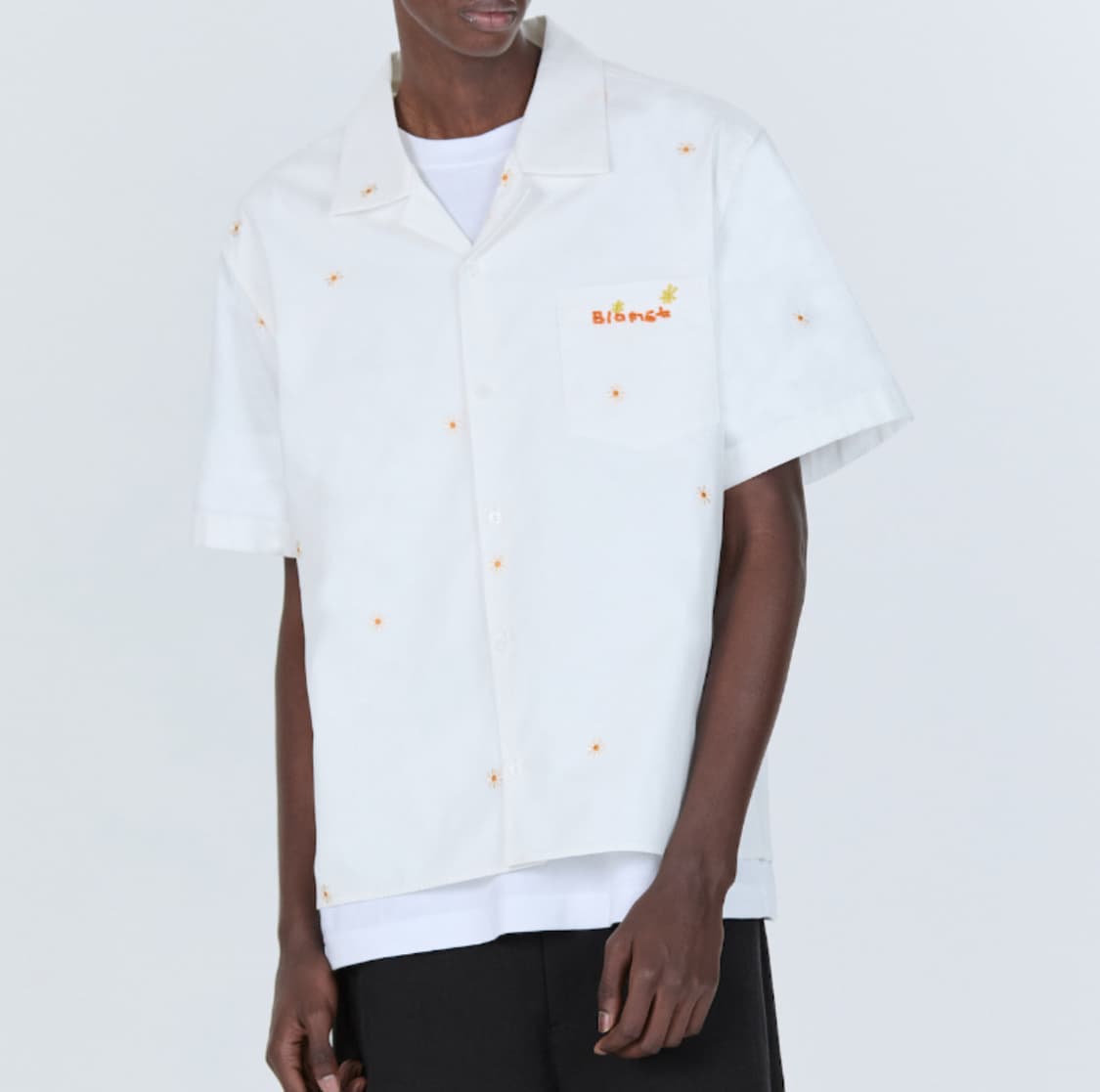 STU Daisy Embroidery Beads Shirt White 상품이미지2