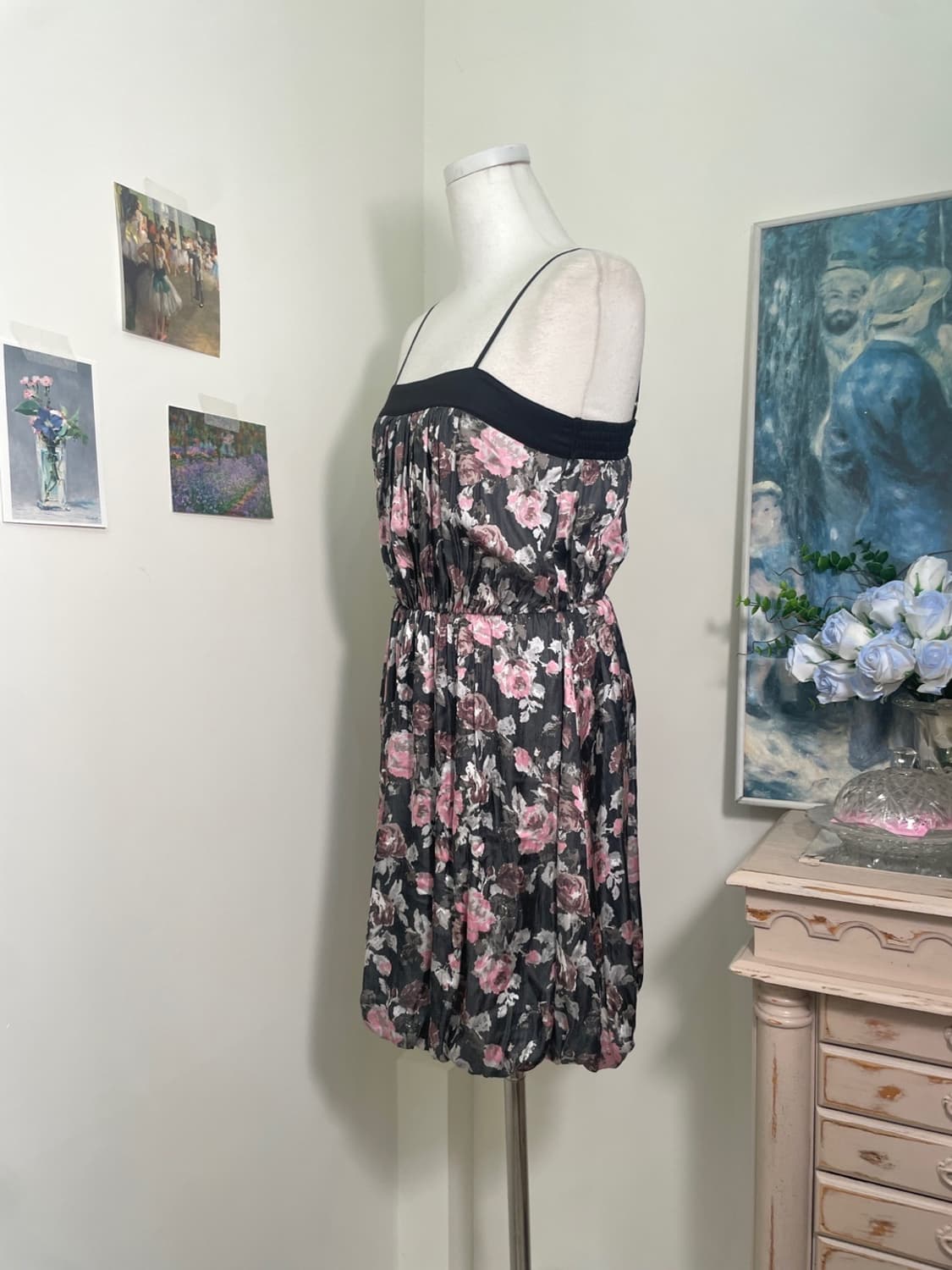 black watercolor flower waist banding mi 상품이미지2