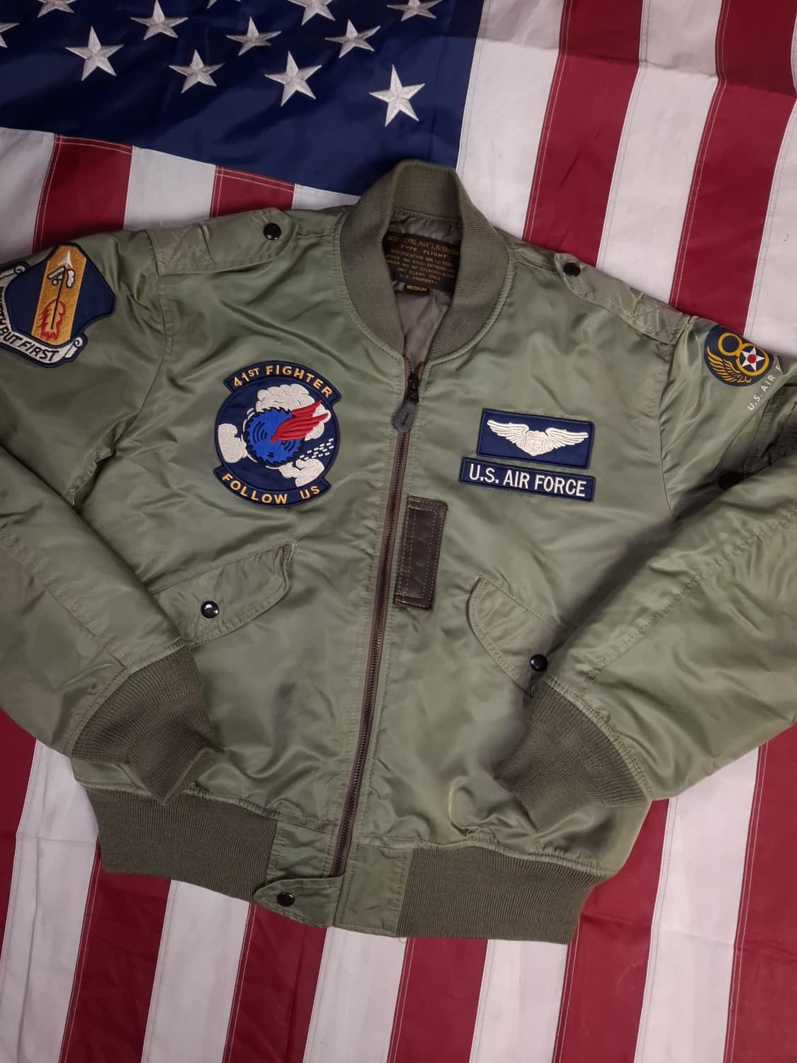 특A 빈티지 밀리터리 미공군 TYPE 항공자켓 상품이미지2