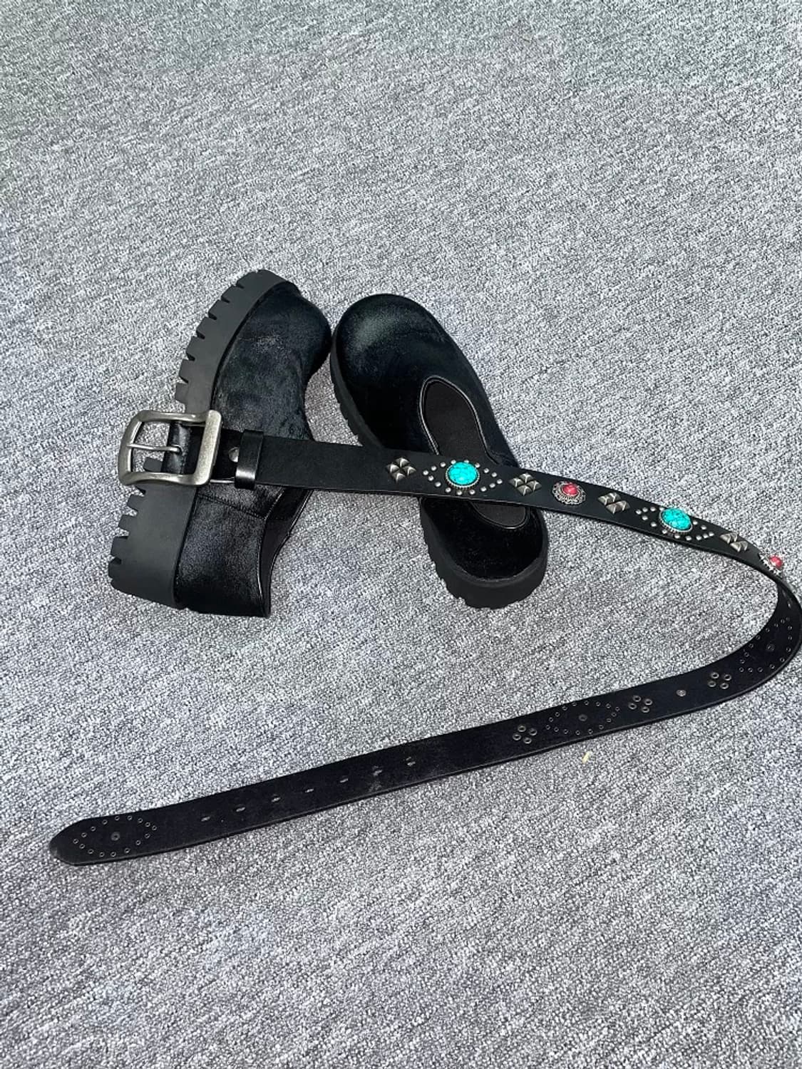 Classic Western Leather Belt 상품이미지1