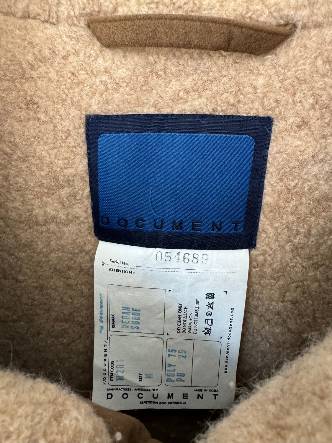 도큐먼트 /비건스웨이드 빅포켓 자켓 올리브 / M 상품이미지5