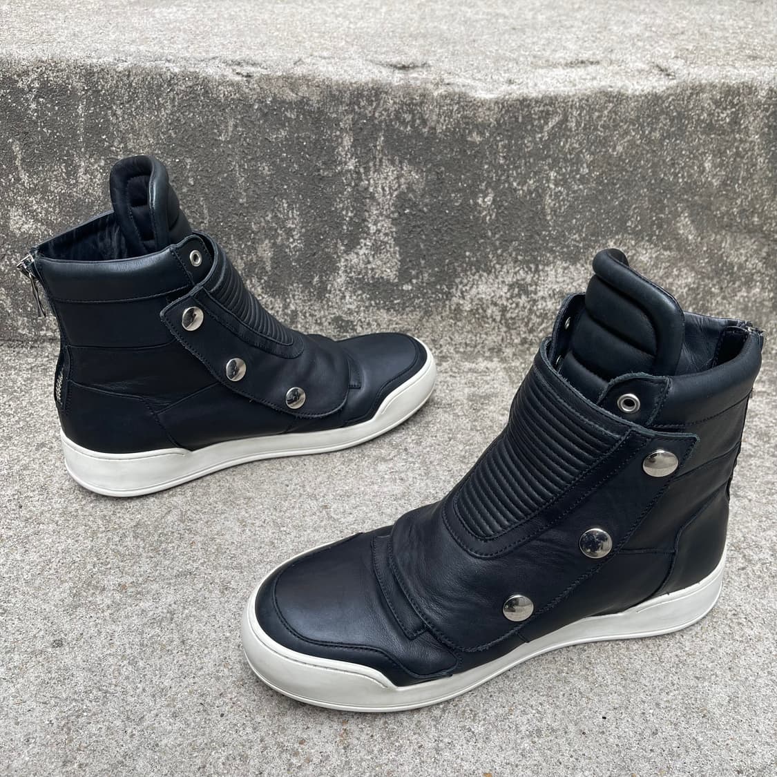 [41] Balmain 아카이브 블랙 레더 하이탑 스니커즈 (260) 상품이미지2