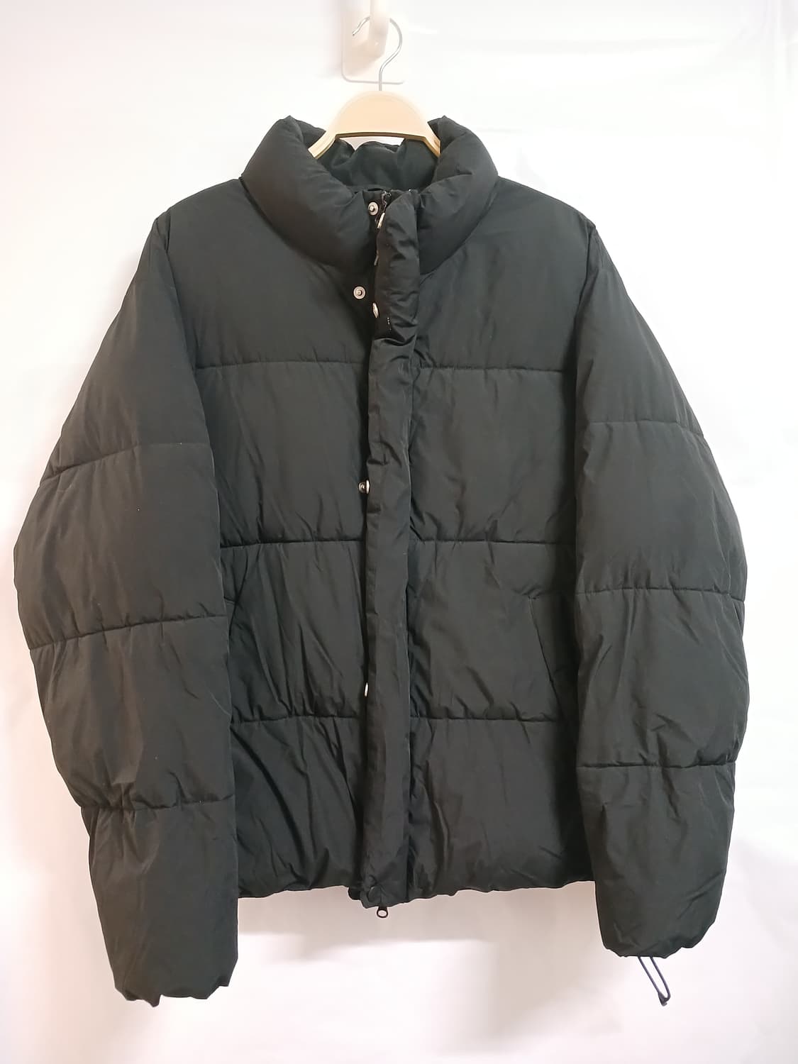 (XL,105)스파오 남녀공용 웰론 숏패딩 블랙 상품이미지1