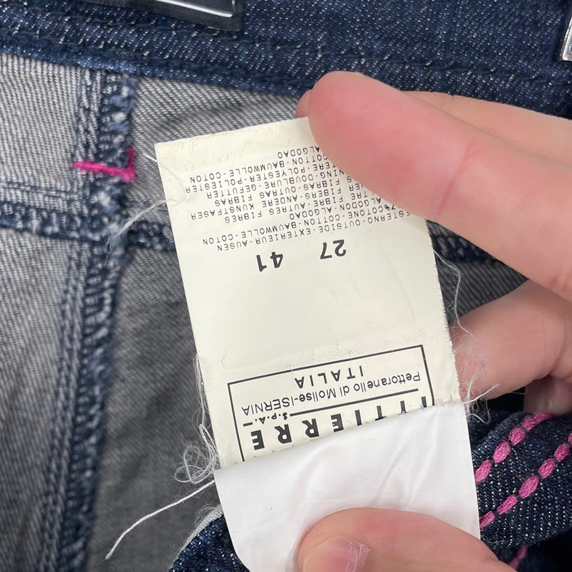 베르사체 자수로고 스티치 부츠컷데님팬츠 상품이미지8