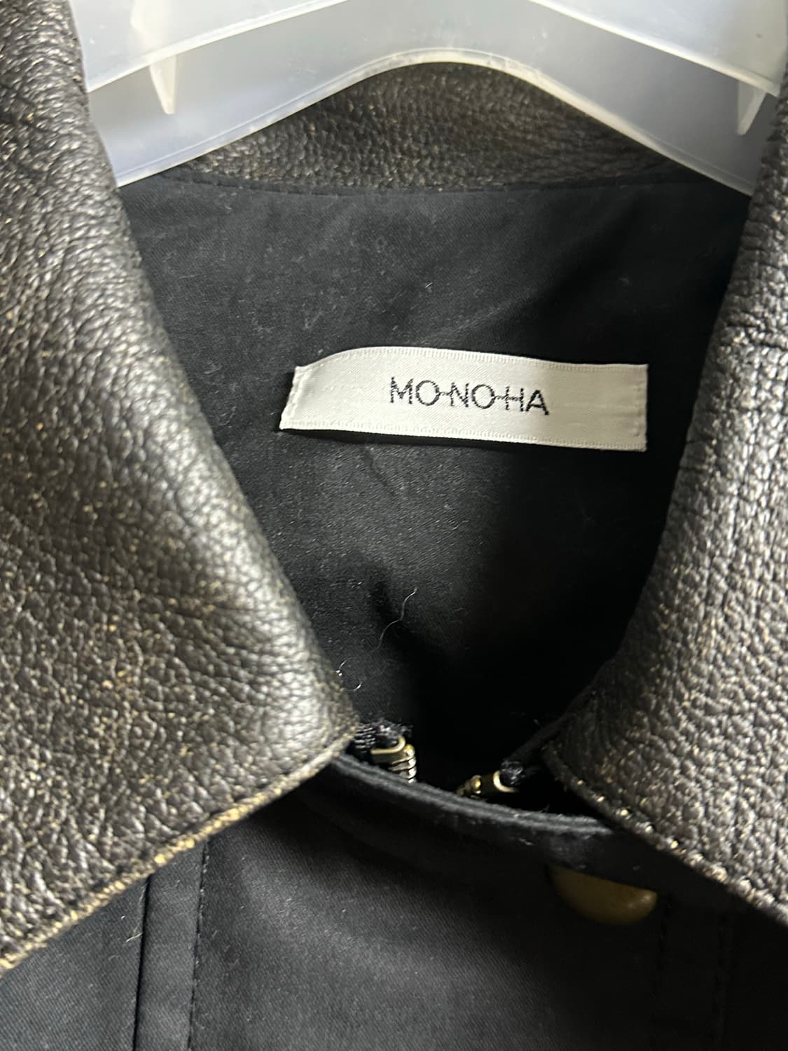 모노하 코티드 코튼 워크자켓 블랙 상품이미지6