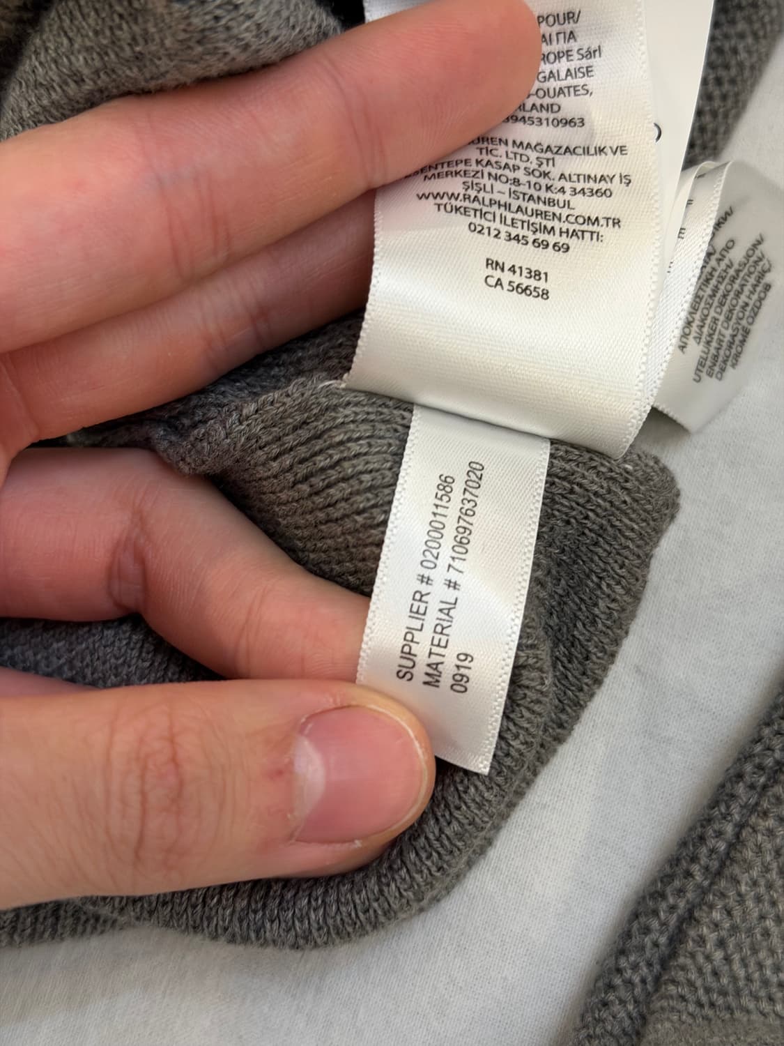 폴로 랄프로렌 하프집업 그레이 코튼 니트 그레이 상품이미지8