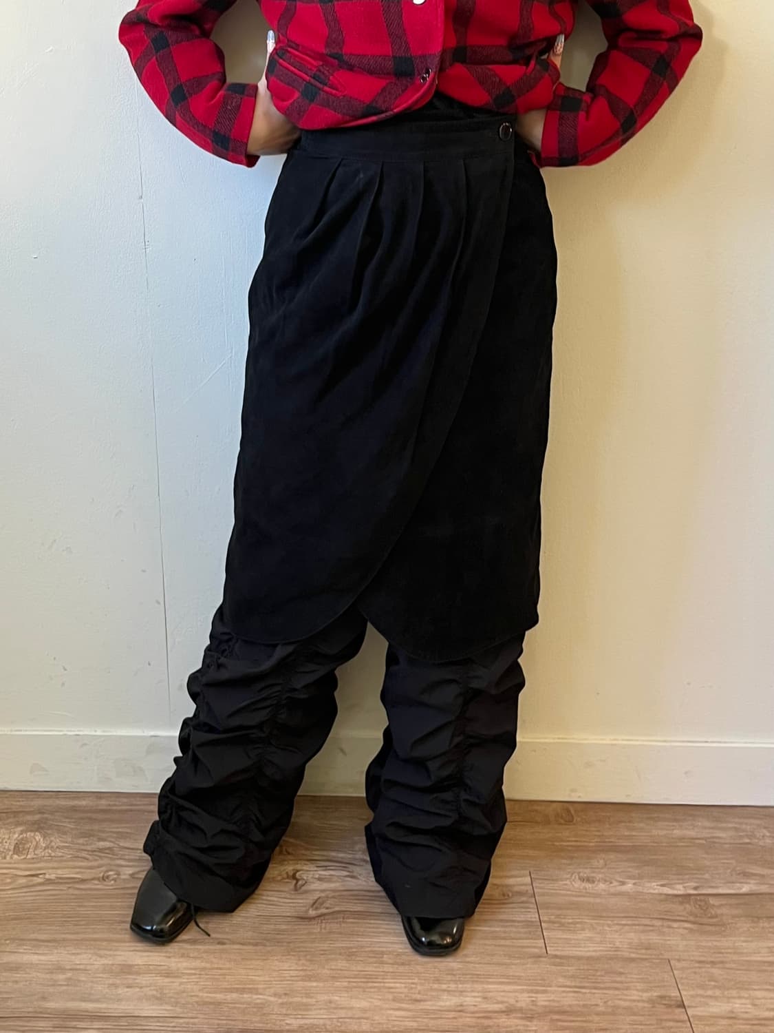 vera pelle 스웨이드 랩 스커트 상품이미지4