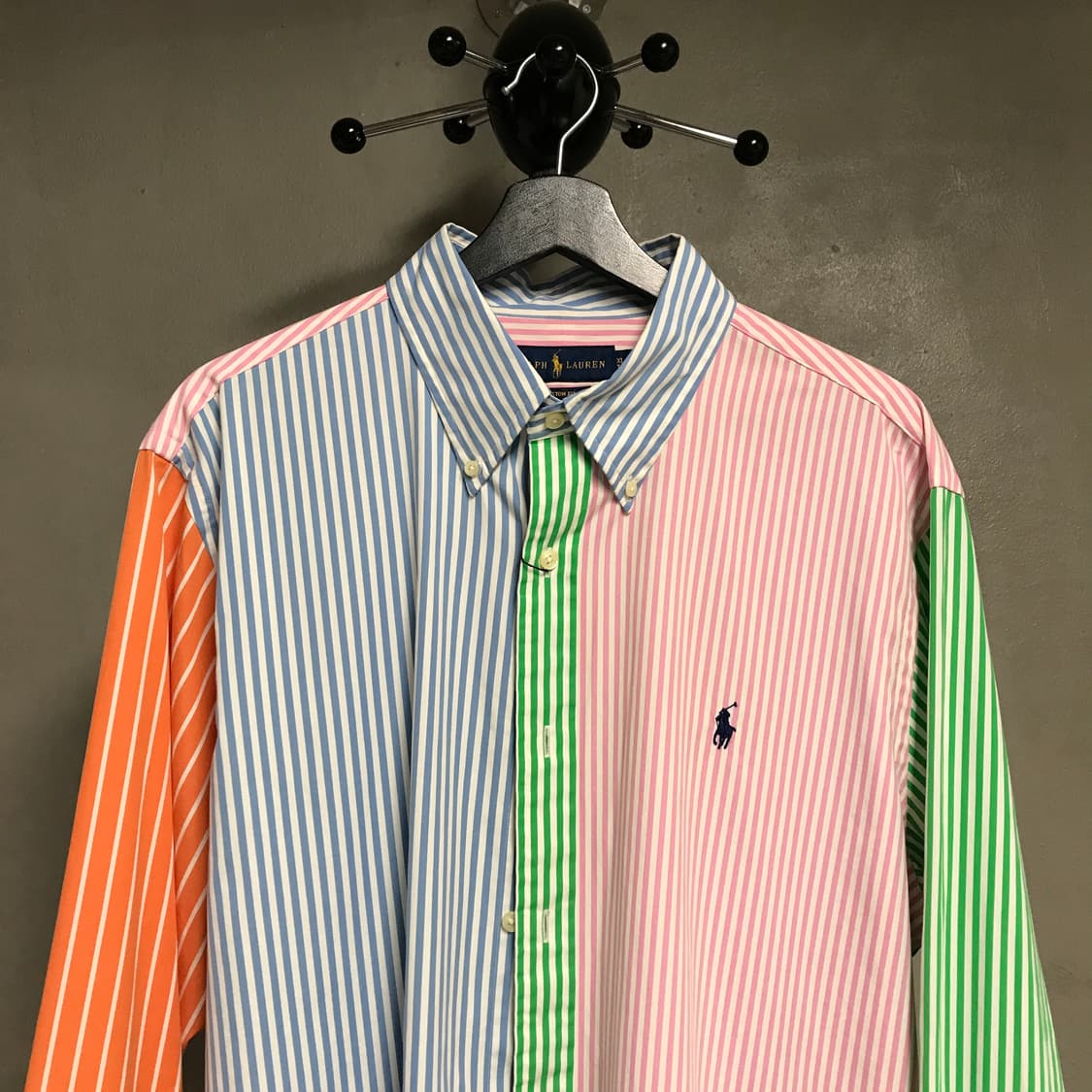 폴로 랄프로렌 QR 배색 스트라이프 셔츠 XL 상품이미지2