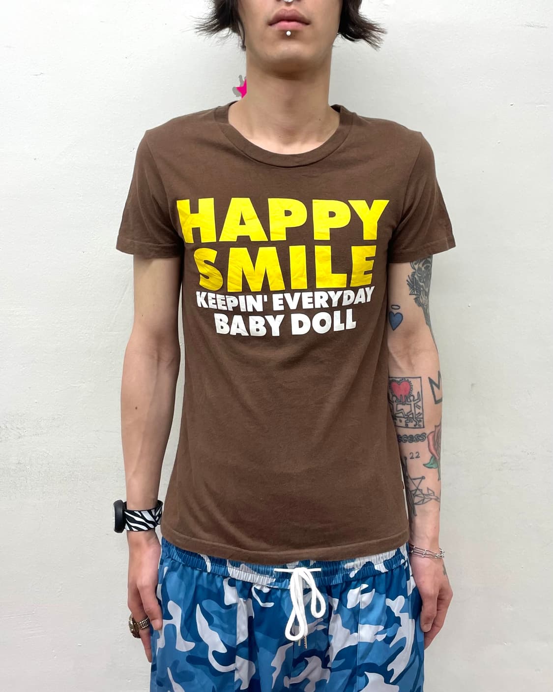 Happy Smile Baby Doll Brown T-shirt 상품이미지1
