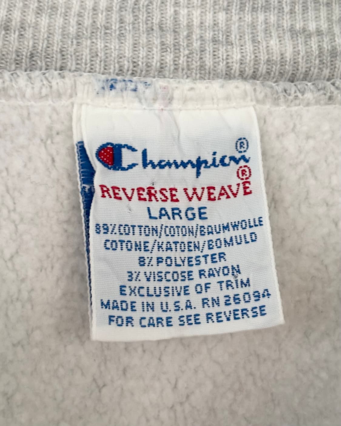 Champion 챔피온 리버스위브 MARYLAND 멜란지그레이 스웻셔츠  상품이미지5