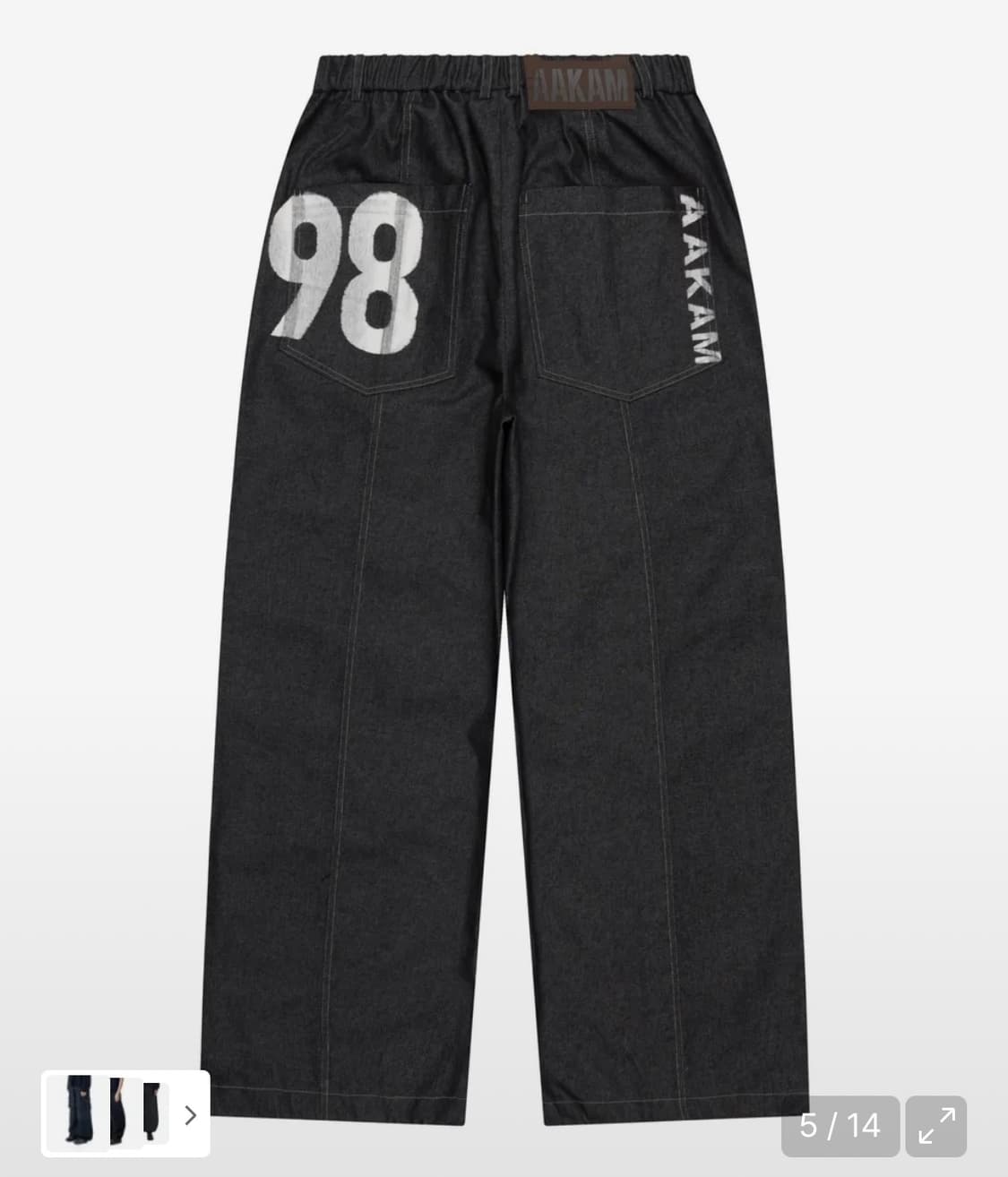 아캄 98 Printed Knee Pin-tuck Denim Pants 상품이미지2