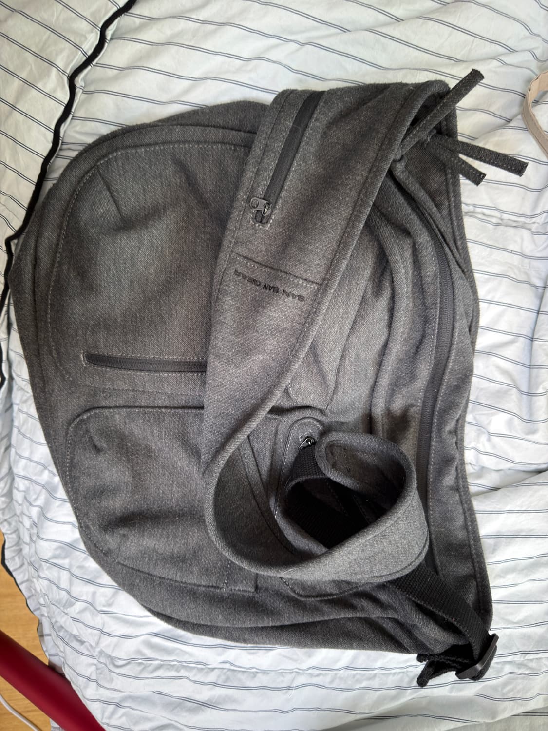 산산기어 WOOL BODY BAG [CHARCOAL] 상품이미지2