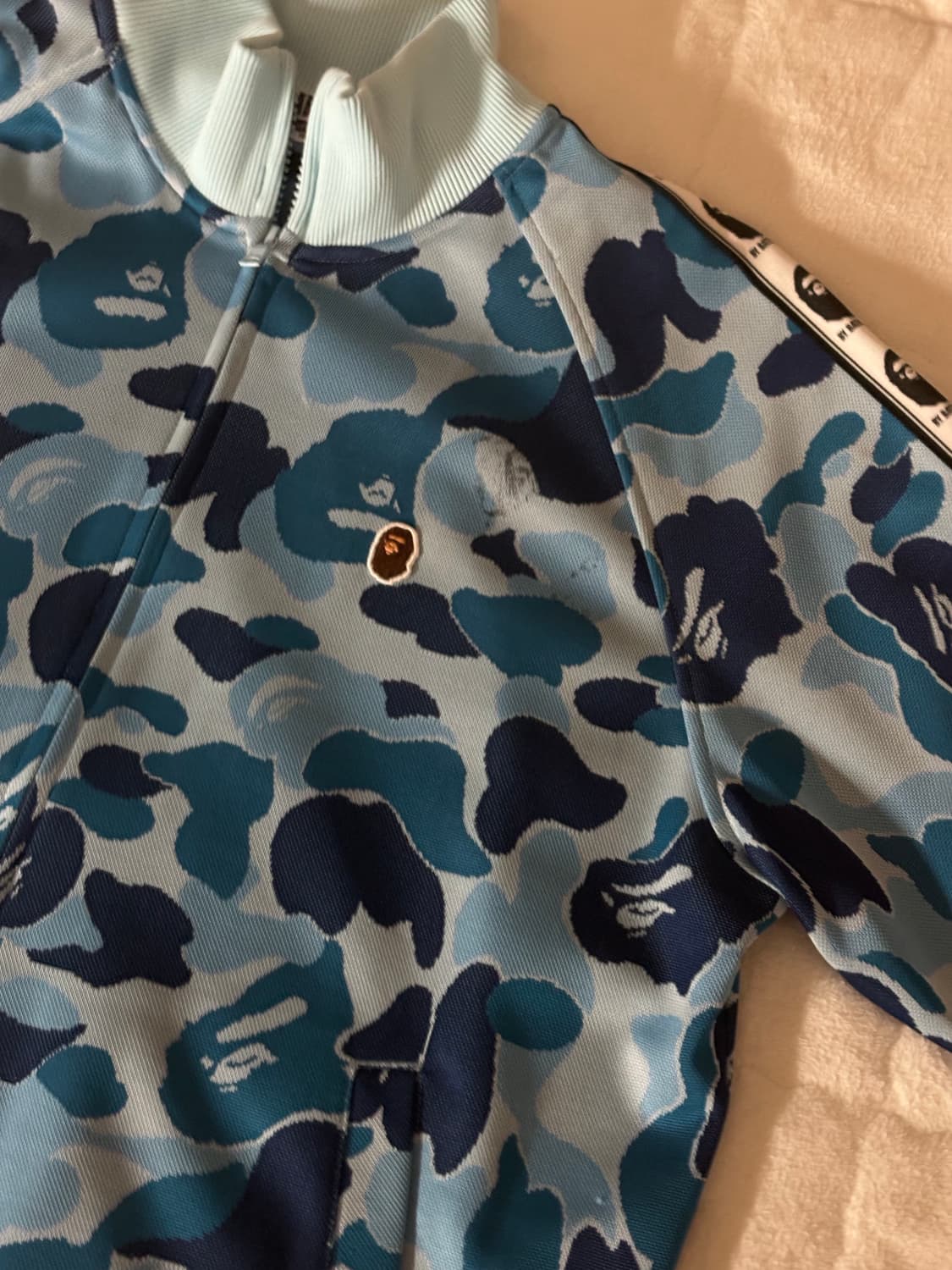 베이프 ABC 카모 자카드 트랙 자켓 블루 상품이미지1