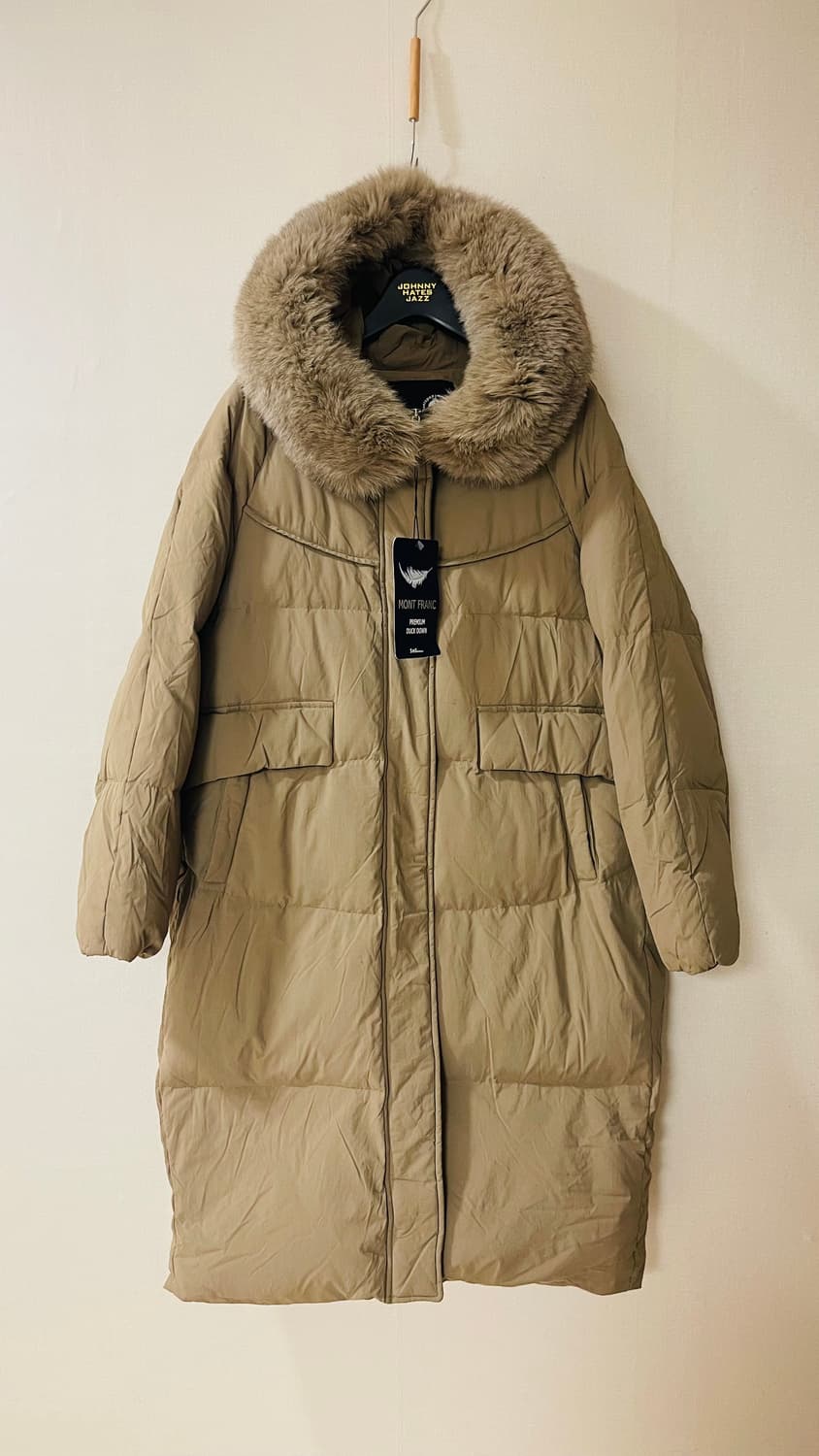 택달린새상품) 보니스팍스 폭스퍼 롱패딩 55-66 정가 32만원대 상품이미지1