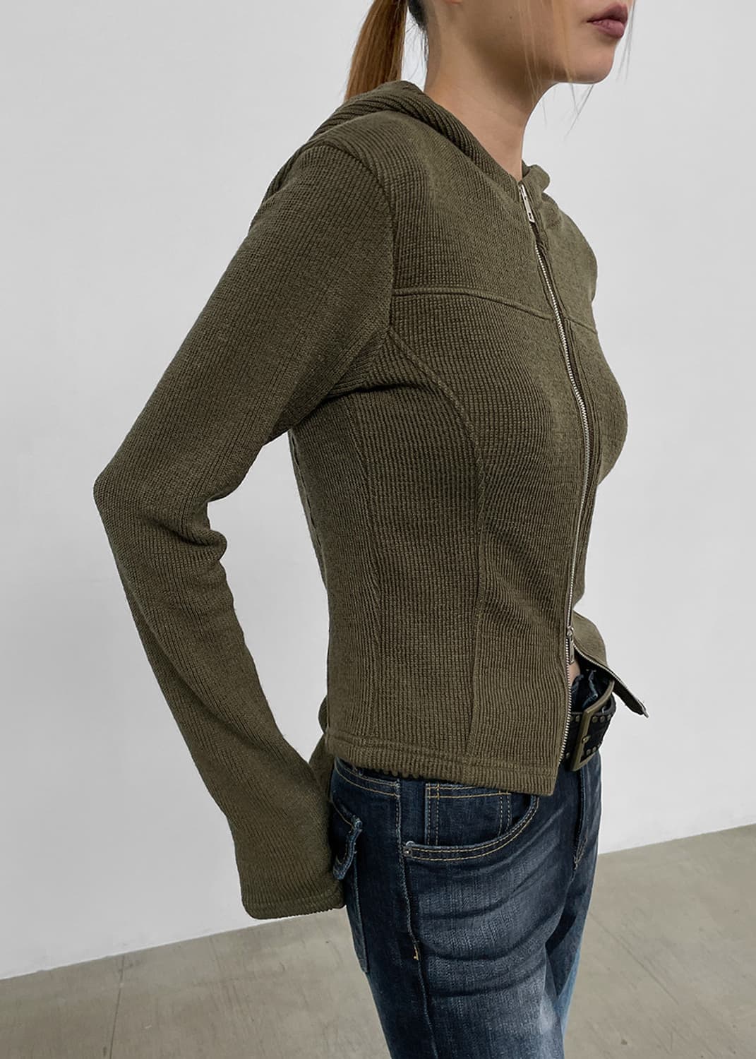 펠소네 골지 후드집업 상품이미지2