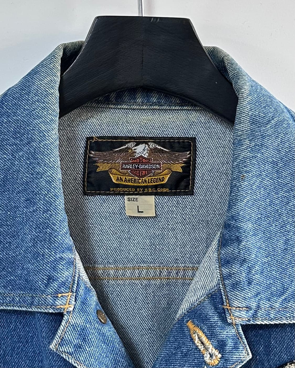 90s 할리데이비슨 패치 데님자켓(va.115)  상품이미지5
