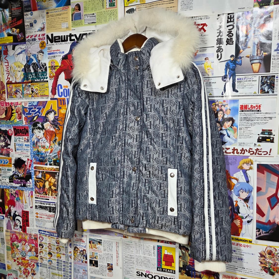 에고이스트 모노그램 갸루 퍼 후드 패딩 점퍼 상품이미지3