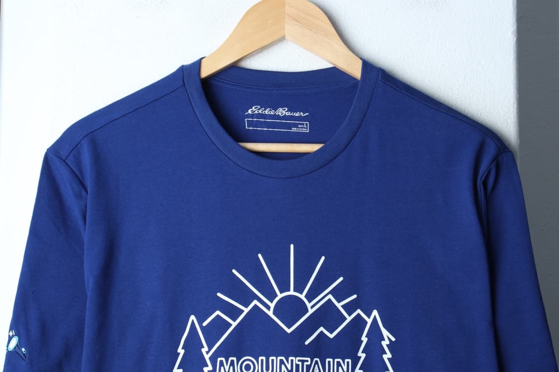 (L-XL) 에디바우어 반팔 티셔츠 새상품 빅로고 블루-H3H33677 상품이미지4