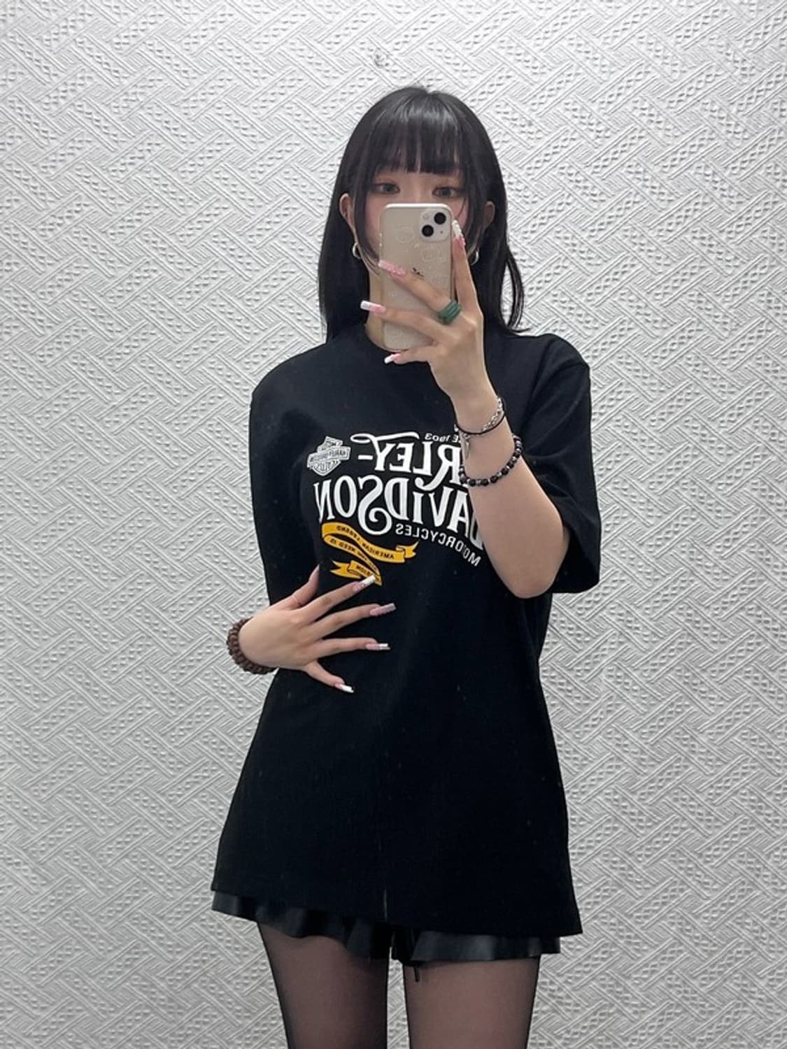 할리 데이비슨 컬렉션스 빈티지 레터링로고 반팔티 M C12101 상품이미지2