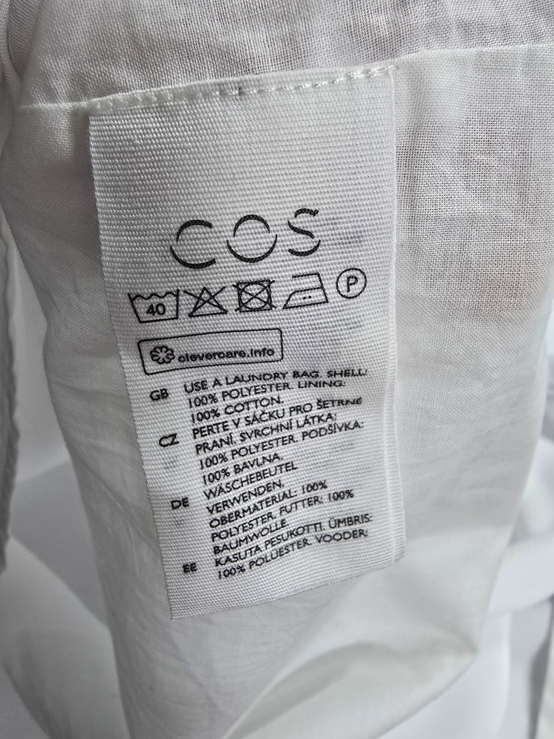 COS 코스 화이트 퍼프 반팔 미니 원피스 (1641) 상품이미지4