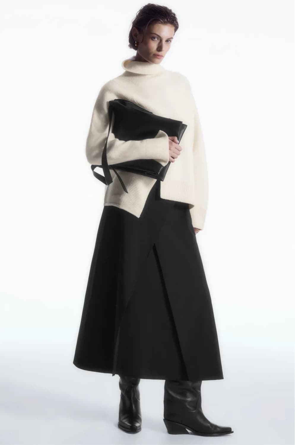 코스 테일러드 울 미디 랩 스커트 상품이미지1