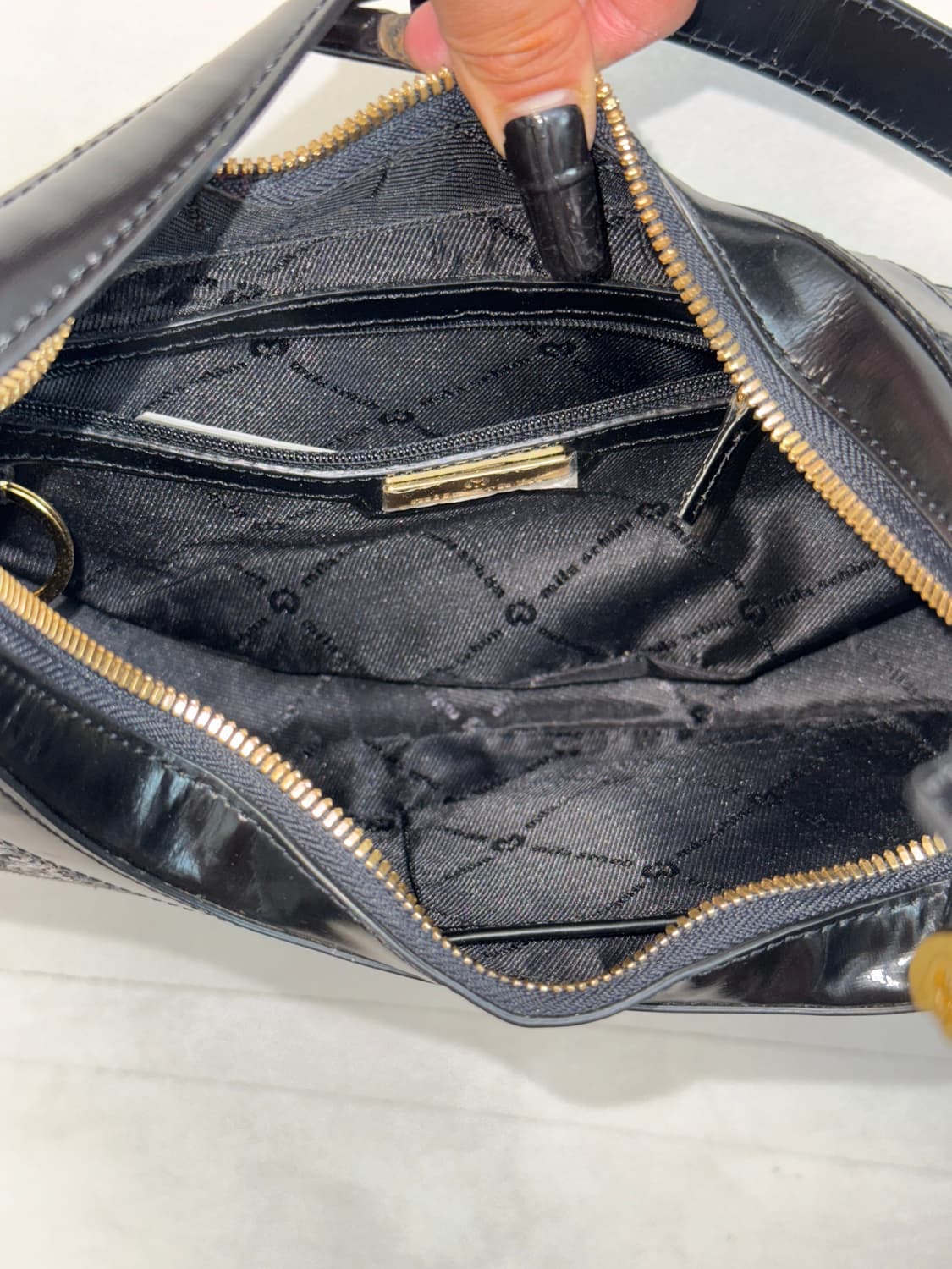 Mila Schön black oriental pattern 숄더백 상품이미지6