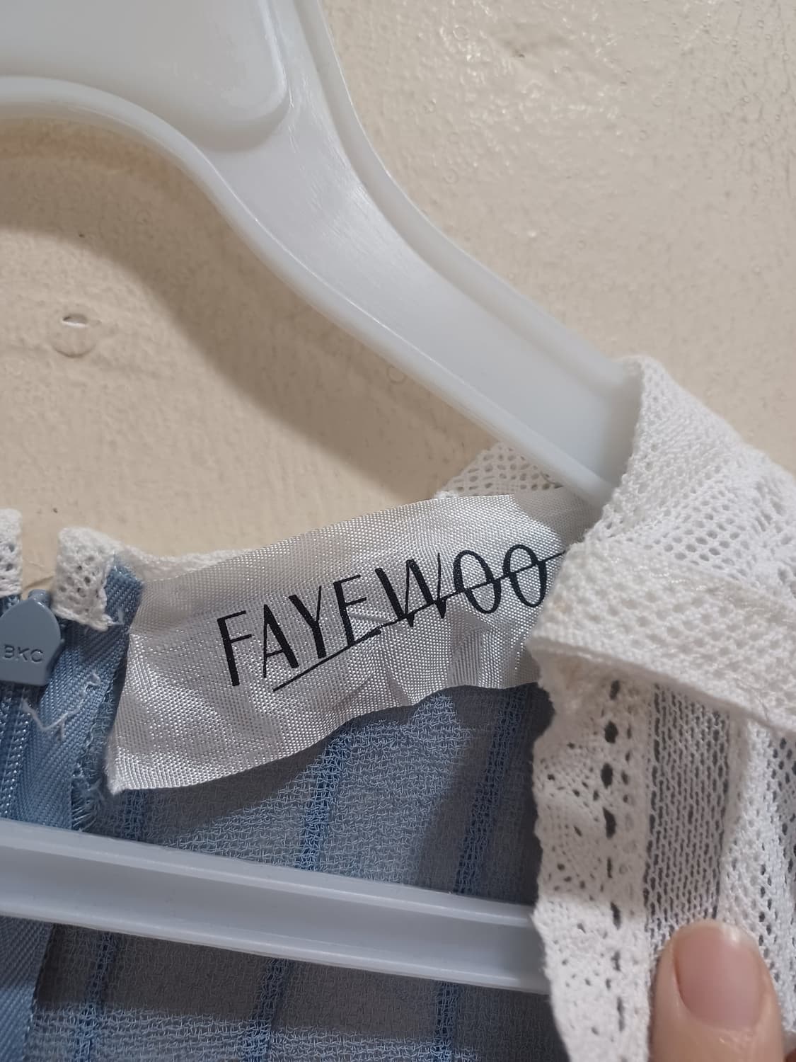 FAYEWOO 페이우 파란색 레이스 원피스  상품이미지3