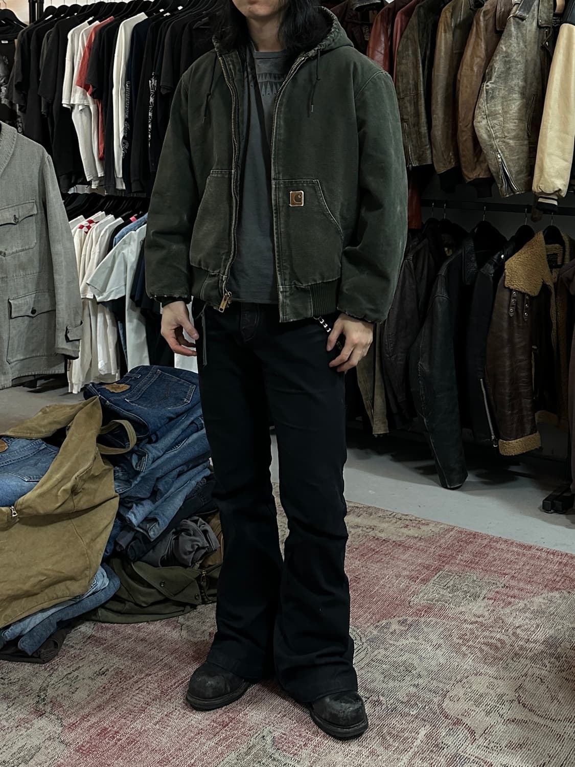 00's OG 칼하트 J130 액티브 자켓 칼하트 MOS 모스그린 상품이미지10