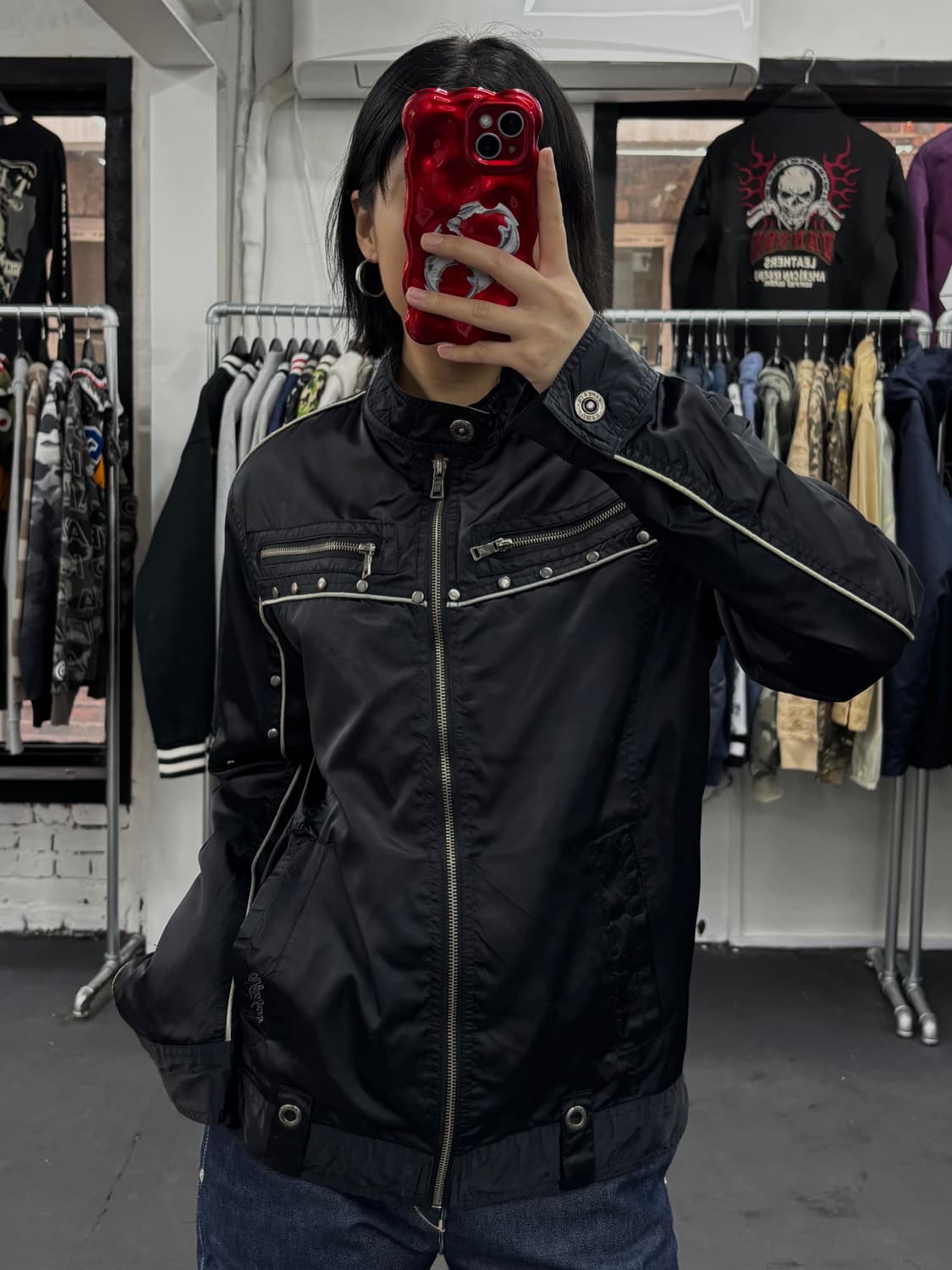 VTG 스터드 디테일 나일론 자켓 상품이미지2