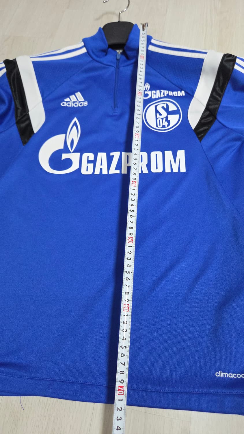 (착샷) 아디다스 샬케04 유니폼 하프 져지 트레이닝 탑  상품이미지8