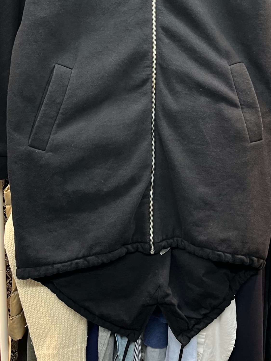 [100~105] 알렉산더왕 블랙 롱 짚업후드 M  상품이미지3