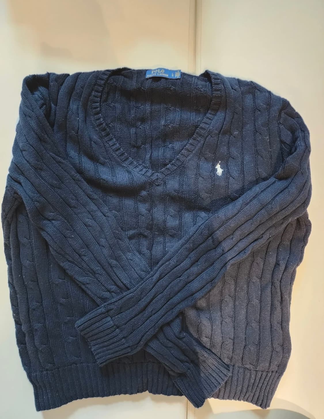 폴로 랄프로렌 꽈배기 v넥니트 상품이미지1