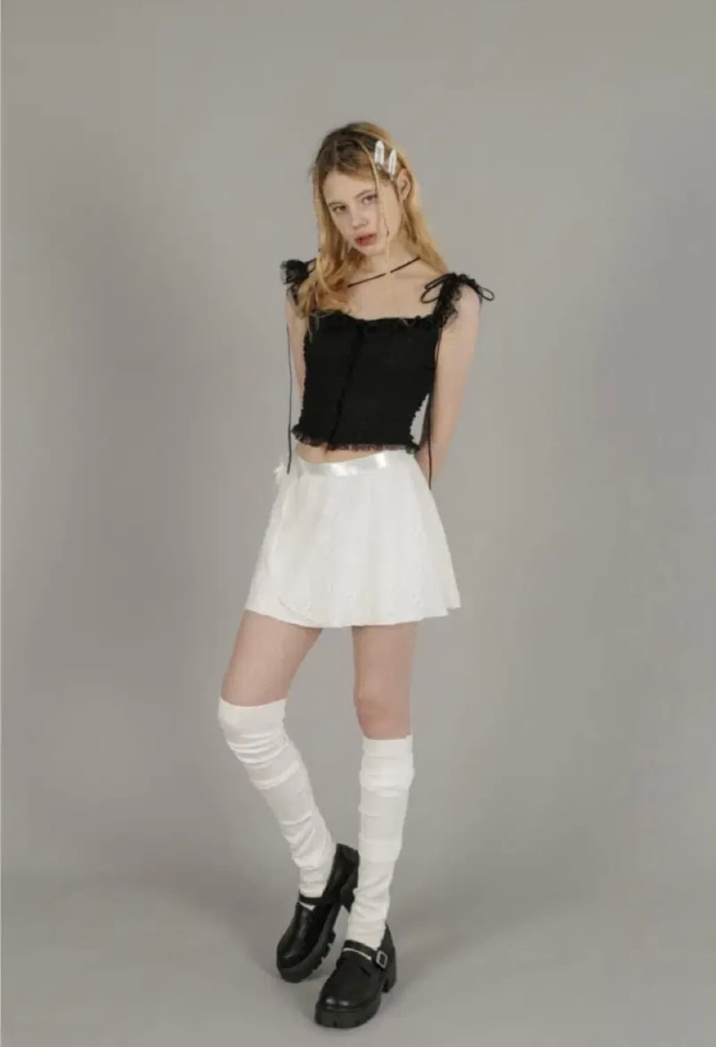 (새상품)드라이로즈 부케 발레 랩스커트 상품이미지2